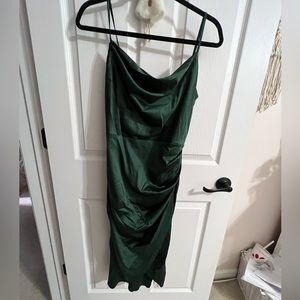 BRAND NEW WITH TAG beautiful green satin dress! Never before worn!